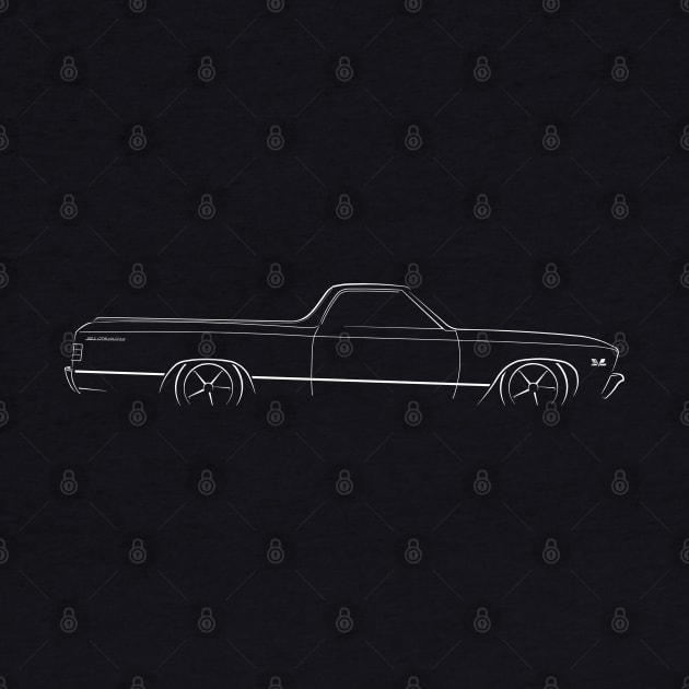 1967 Chevy El Camino - profile stencil, white by mal_photography